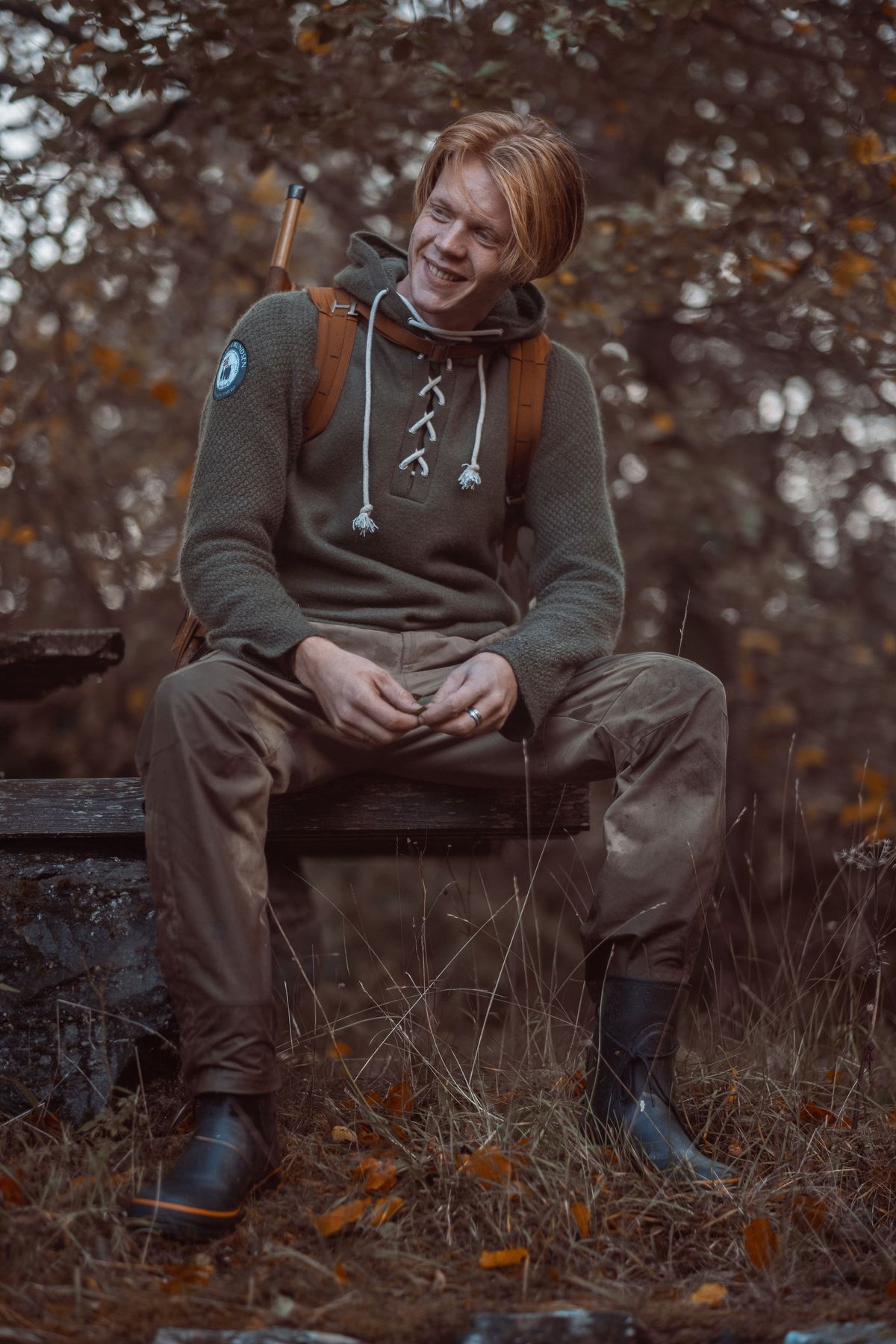 Odin Oddekalv in the autumn woods, Norway